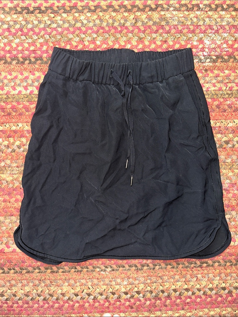 lululemon athletica Black Drawstring Mini Skirt